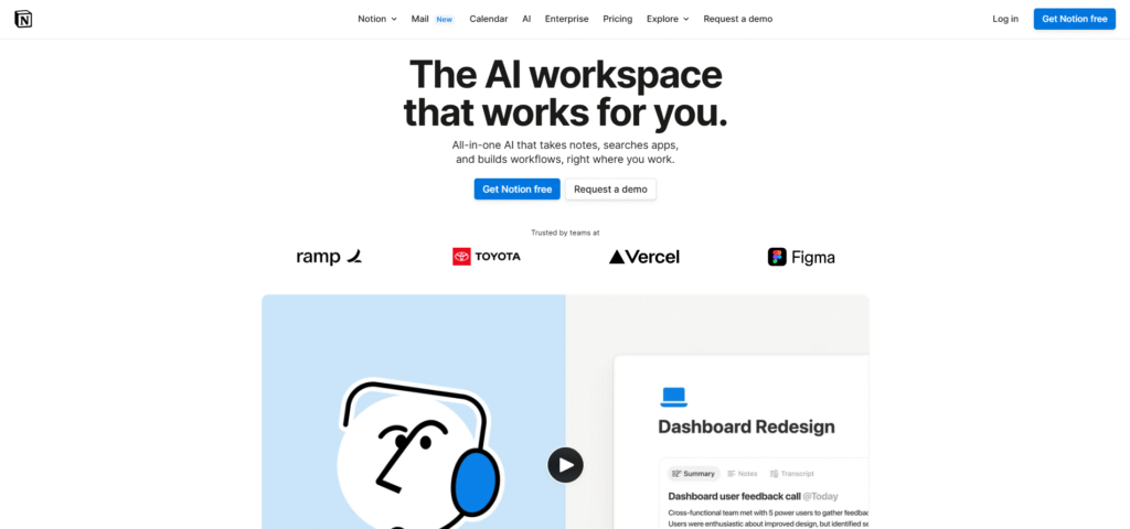 Notion AI Best AI Websites for Content Creation to Boost Your Productivity and Creativity